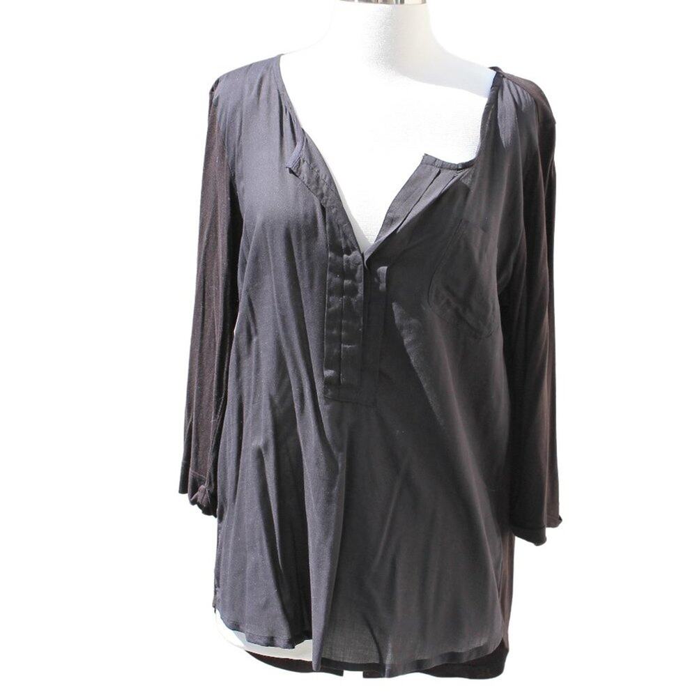 Natura Women's Black Blouse Metal Details Whimsigoth Witchcore Vampirecore Large